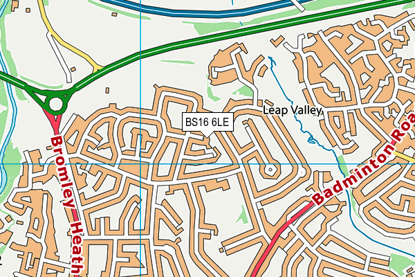 BS16 6LE map - OS VectorMap District (Ordnance Survey)