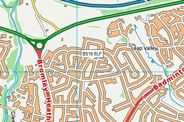 BS16 6LF map - OS VectorMap District (Ordnance Survey)