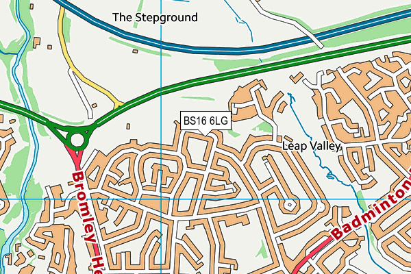 BS16 6LG map - OS VectorMap District (Ordnance Survey)