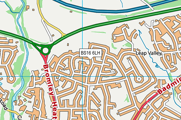 BS16 6LH map - OS VectorMap District (Ordnance Survey)