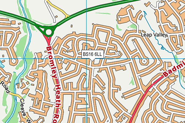 BS16 6LL map - OS VectorMap District (Ordnance Survey)