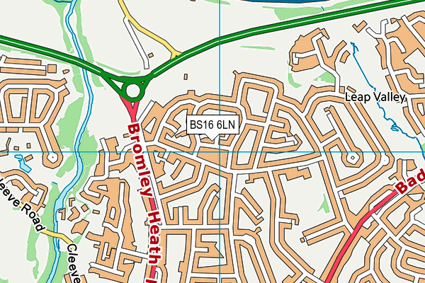 BS16 6LN map - OS VectorMap District (Ordnance Survey)