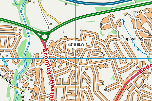 BS16 6LW map - OS VectorMap District (Ordnance Survey)