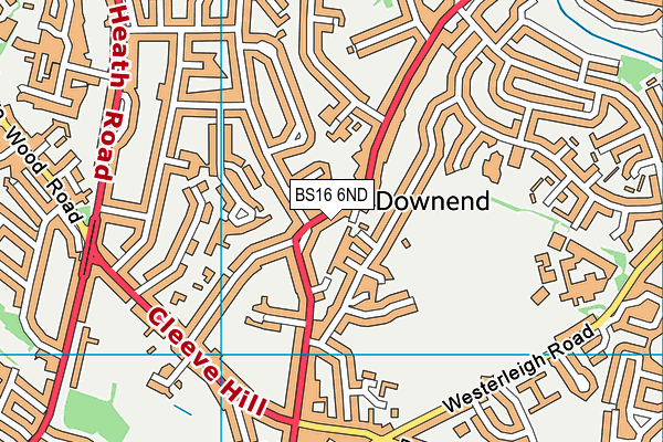 BS16 6ND map - OS VectorMap District (Ordnance Survey)