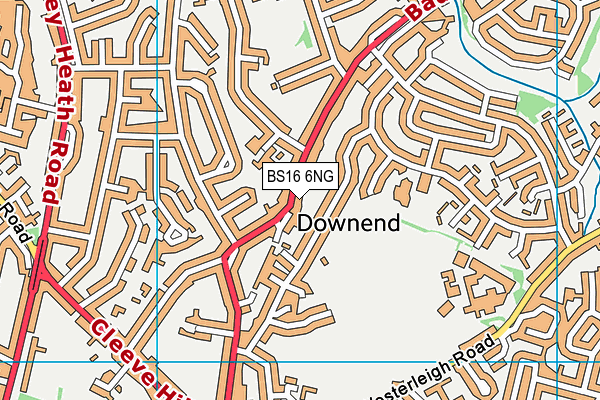 BS16 6NG map - OS VectorMap District (Ordnance Survey)