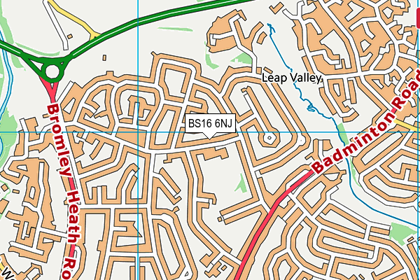 BS16 6NJ map - OS VectorMap District (Ordnance Survey)
