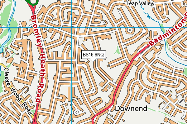 BS16 6NQ map - OS VectorMap District (Ordnance Survey)