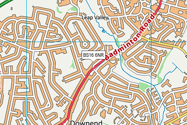 BS16 6NR map - OS VectorMap District (Ordnance Survey)