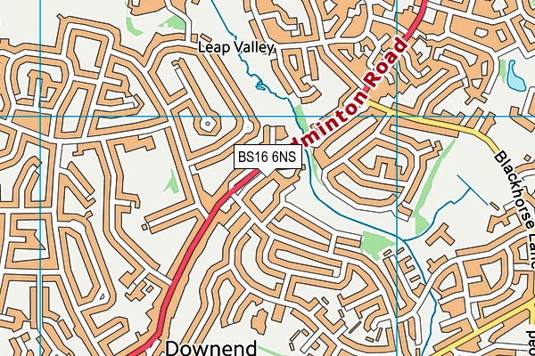 BS16 6NS map - OS VectorMap District (Ordnance Survey)