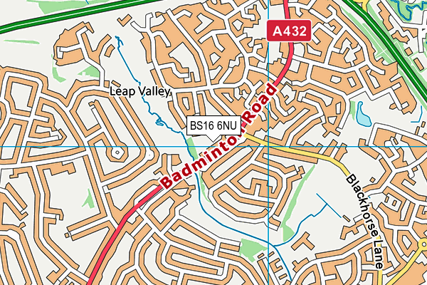 BS16 6NU map - OS VectorMap District (Ordnance Survey)