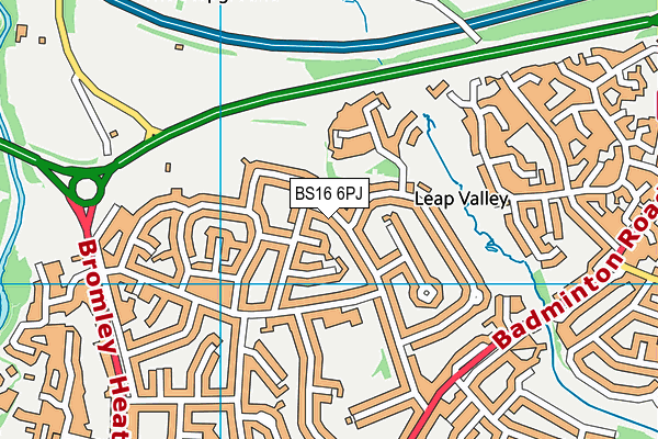 BS16 6PJ map - OS VectorMap District (Ordnance Survey)