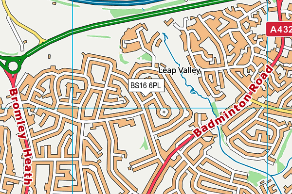 BS16 6PL map - OS VectorMap District (Ordnance Survey)