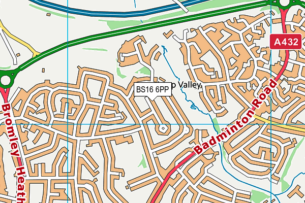 BS16 6PP map - OS VectorMap District (Ordnance Survey)