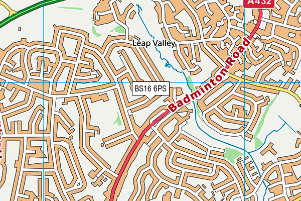 BS16 6PS map - OS VectorMap District (Ordnance Survey)