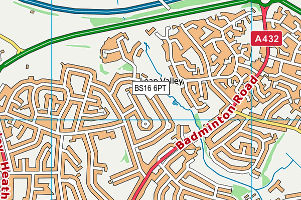 BS16 6PT map - OS VectorMap District (Ordnance Survey)