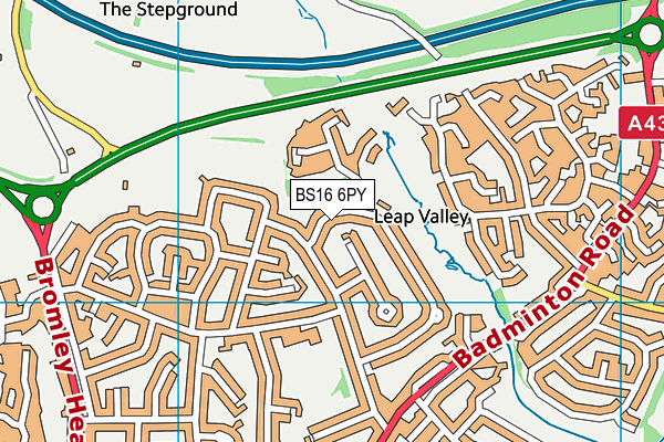 BS16 6PY map - OS VectorMap District (Ordnance Survey)