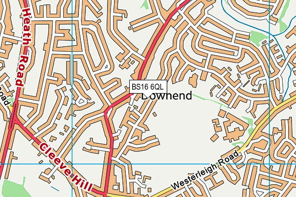 BS16 6QL map - OS VectorMap District (Ordnance Survey)