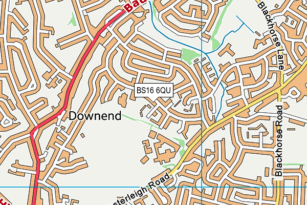 BS16 6QU map - OS VectorMap District (Ordnance Survey)