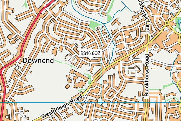 BS16 6QZ map - OS VectorMap District (Ordnance Survey)