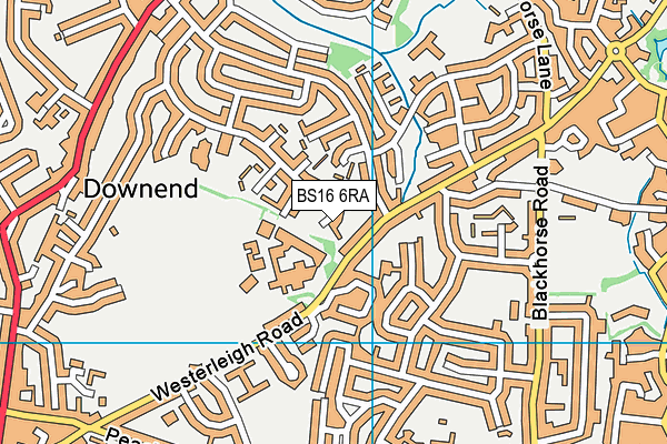 BS16 6RA map - OS VectorMap District (Ordnance Survey)