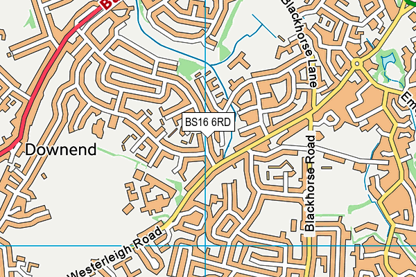 BS16 6RD map - OS VectorMap District (Ordnance Survey)