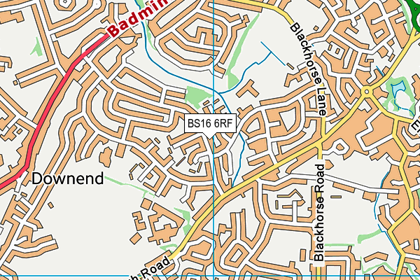 BS16 6RF map - OS VectorMap District (Ordnance Survey)