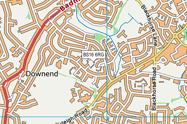 BS16 6RG map - OS VectorMap District (Ordnance Survey)