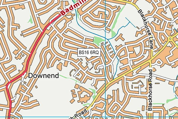 BS16 6RQ map - OS VectorMap District (Ordnance Survey)