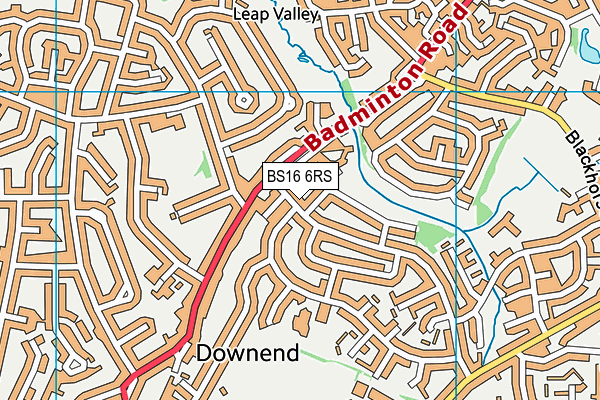 BS16 6RS map - OS VectorMap District (Ordnance Survey)
