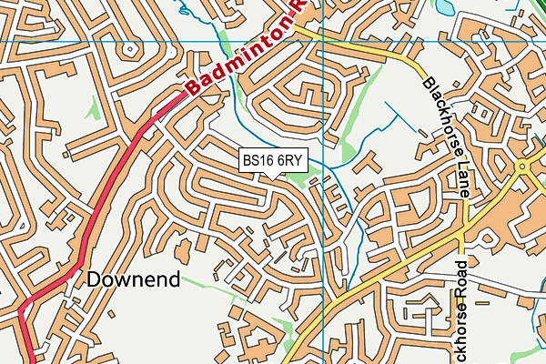 BS16 6RY map - OS VectorMap District (Ordnance Survey)
