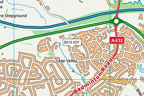 BS16 6SY map - OS VectorMap District (Ordnance Survey)