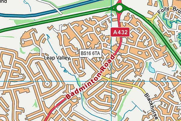 BS16 6TA map - OS VectorMap District (Ordnance Survey)