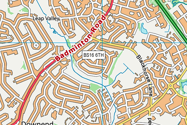 BS16 6TH map - OS VectorMap District (Ordnance Survey)