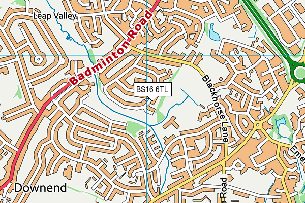 BS16 6TL map - OS VectorMap District (Ordnance Survey)