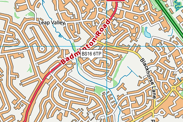 BS16 6TP map - OS VectorMap District (Ordnance Survey)
