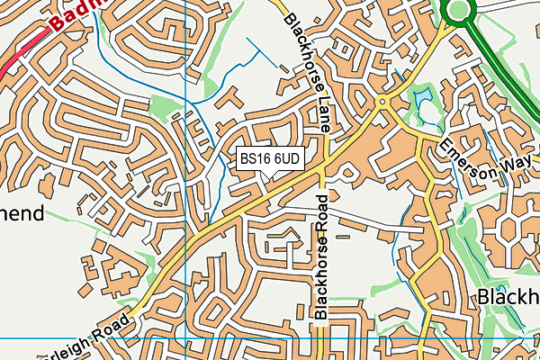 BS16 6UD map - OS VectorMap District (Ordnance Survey)
