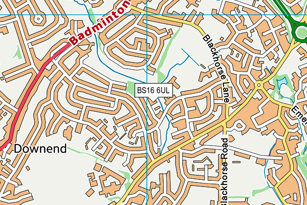 BS16 6UL map - OS VectorMap District (Ordnance Survey)