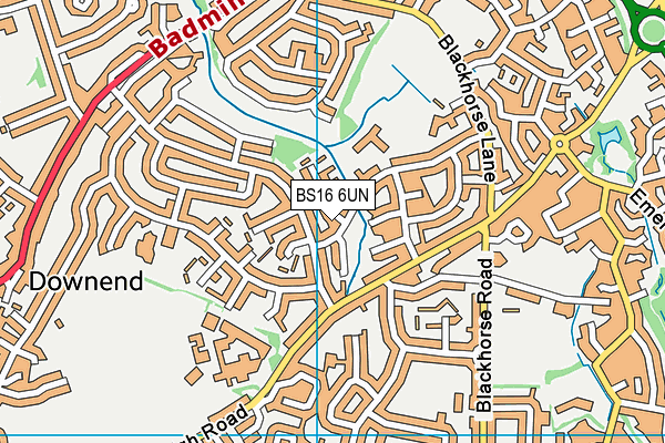 BS16 6UN map - OS VectorMap District (Ordnance Survey)
