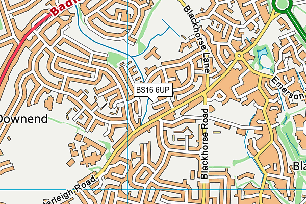 BS16 6UP map - OS VectorMap District (Ordnance Survey)