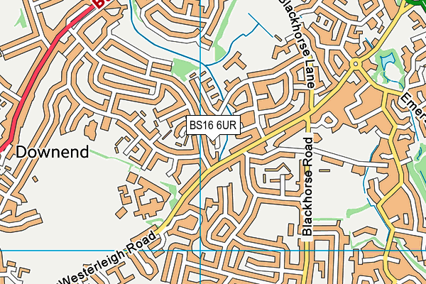 BS16 6UR map - OS VectorMap District (Ordnance Survey)