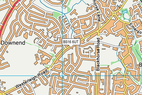 BS16 6UT map - OS VectorMap District (Ordnance Survey)