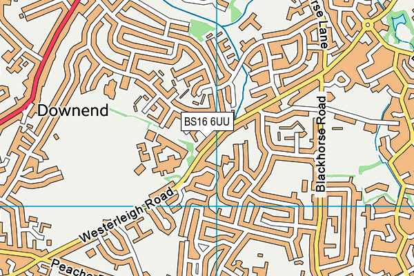 BS16 6UU map - OS VectorMap District (Ordnance Survey)