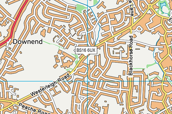 BS16 6UX map - OS VectorMap District (Ordnance Survey)