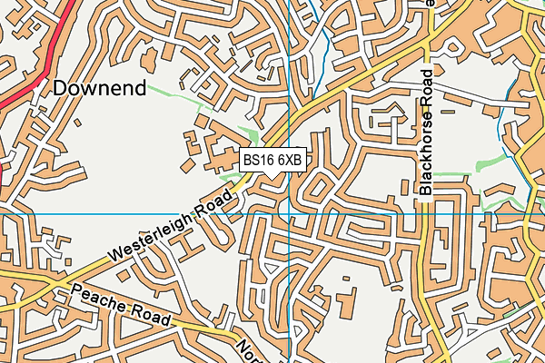 BS16 6XB map - OS VectorMap District (Ordnance Survey)