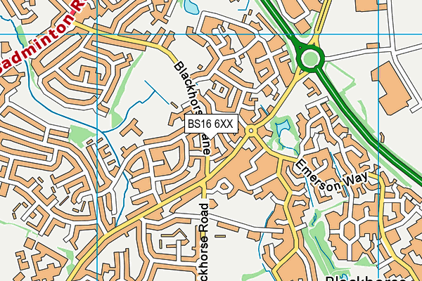 BS16 6XX map - OS VectorMap District (Ordnance Survey)