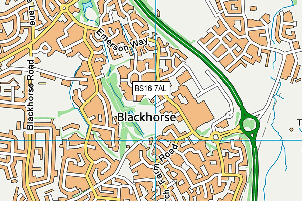 BS16 7AL map - OS VectorMap District (Ordnance Survey)