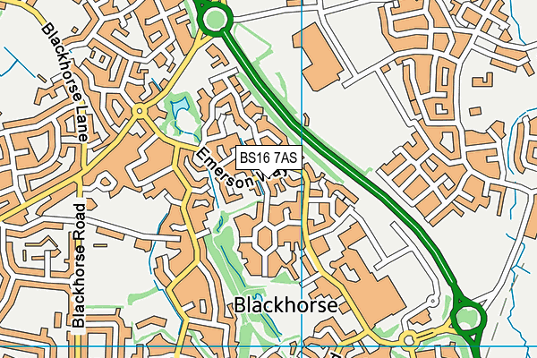 Elite Fitness And Leisure (Emersons Green) (Closed) map (BS16 7AS) - OS VectorMap District (Ordnance Survey)