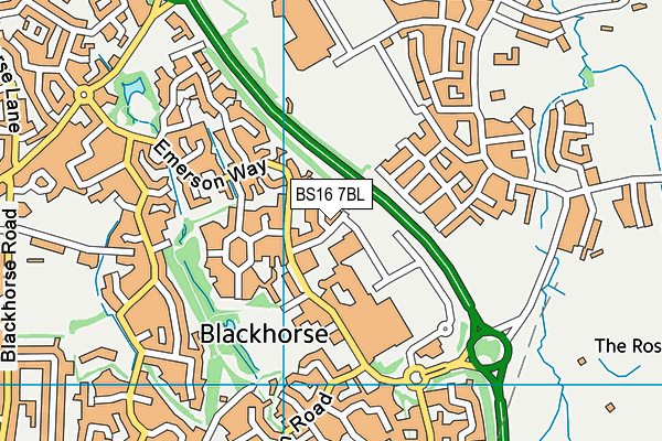 BS16 7BL map - OS VectorMap District (Ordnance Survey)