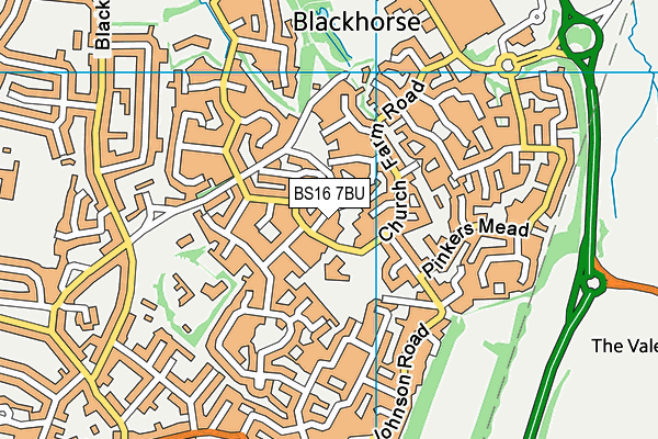 BS16 7BU map - OS VectorMap District (Ordnance Survey)