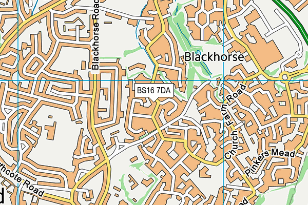 BS16 7DA map - OS VectorMap District (Ordnance Survey)